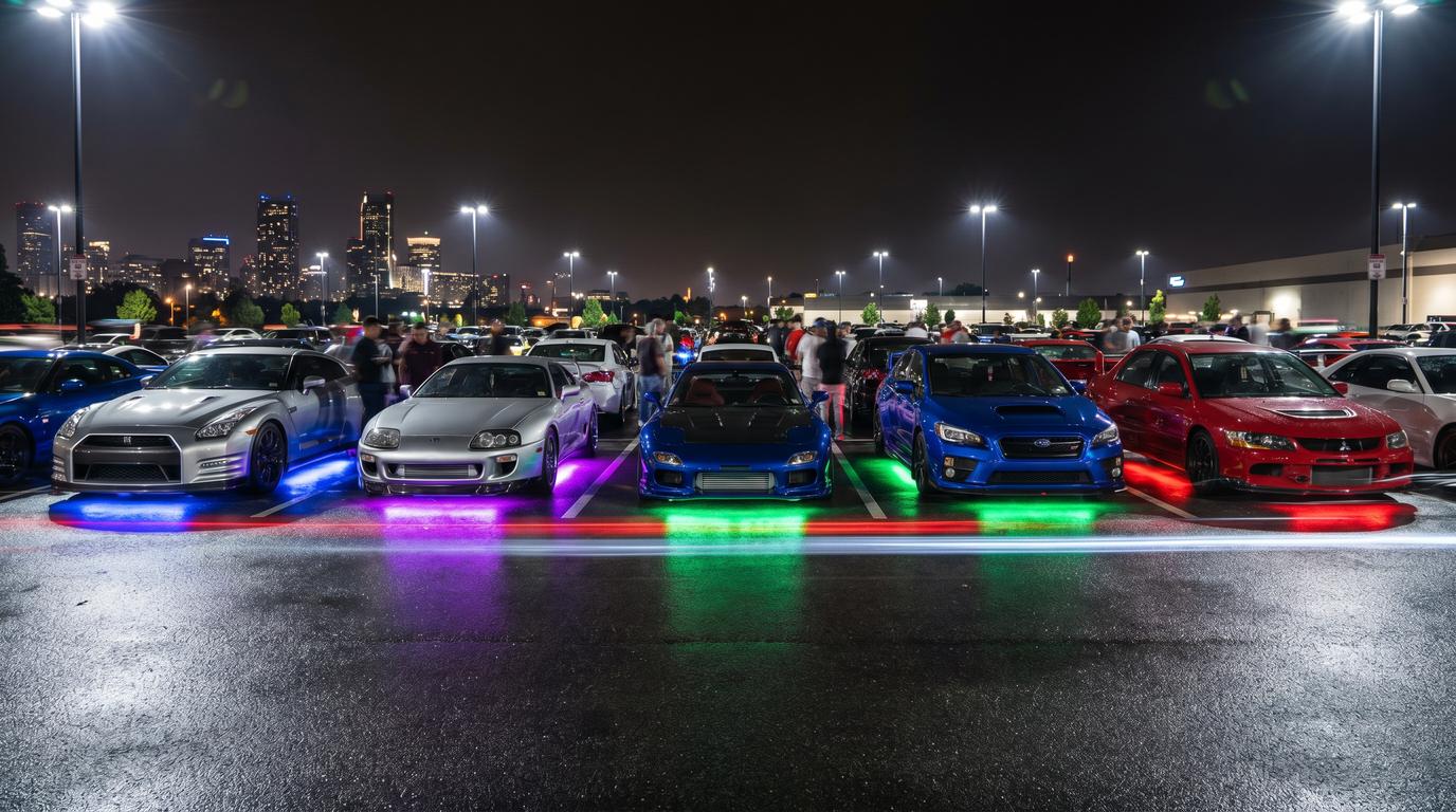 海角社区视频-改装车聚会夜景